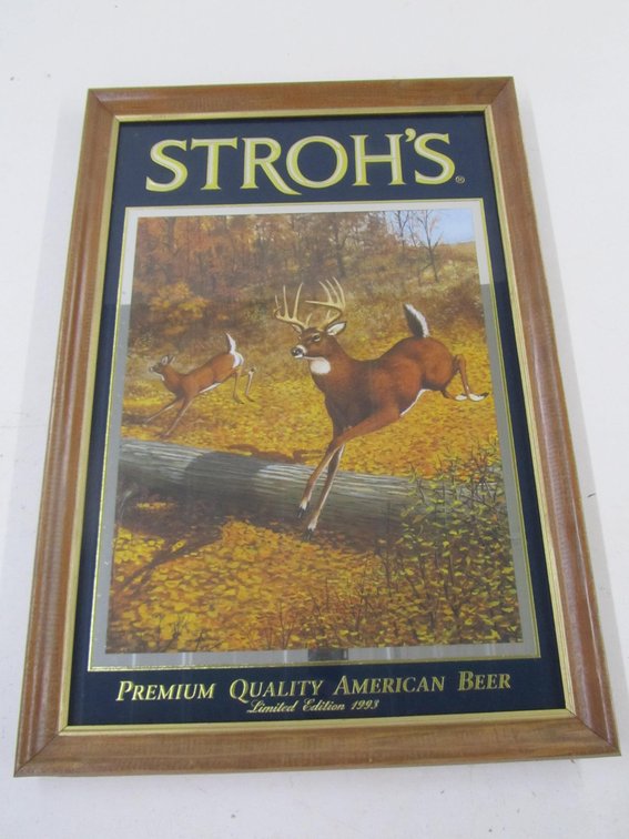 Stroh's American Beer Mirrored Sign Limited Edition
