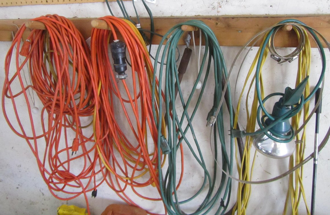 Lot Of Assorted Extension Cords And More