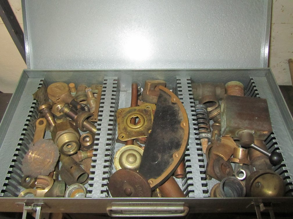 Lot Of Assorted Brass Fittings, Pieces And Hardware