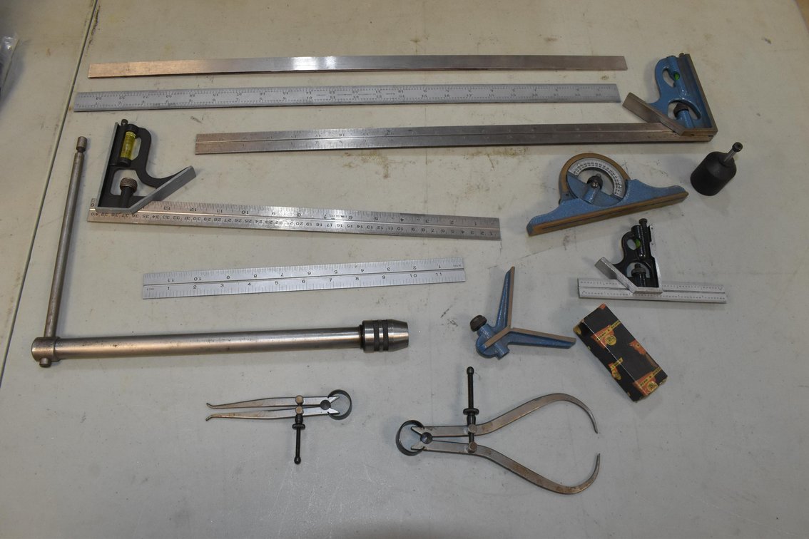 (12) Squares, Measuring Tools, Brown & Sharpe Tool Makers Bottom .500" Diameter