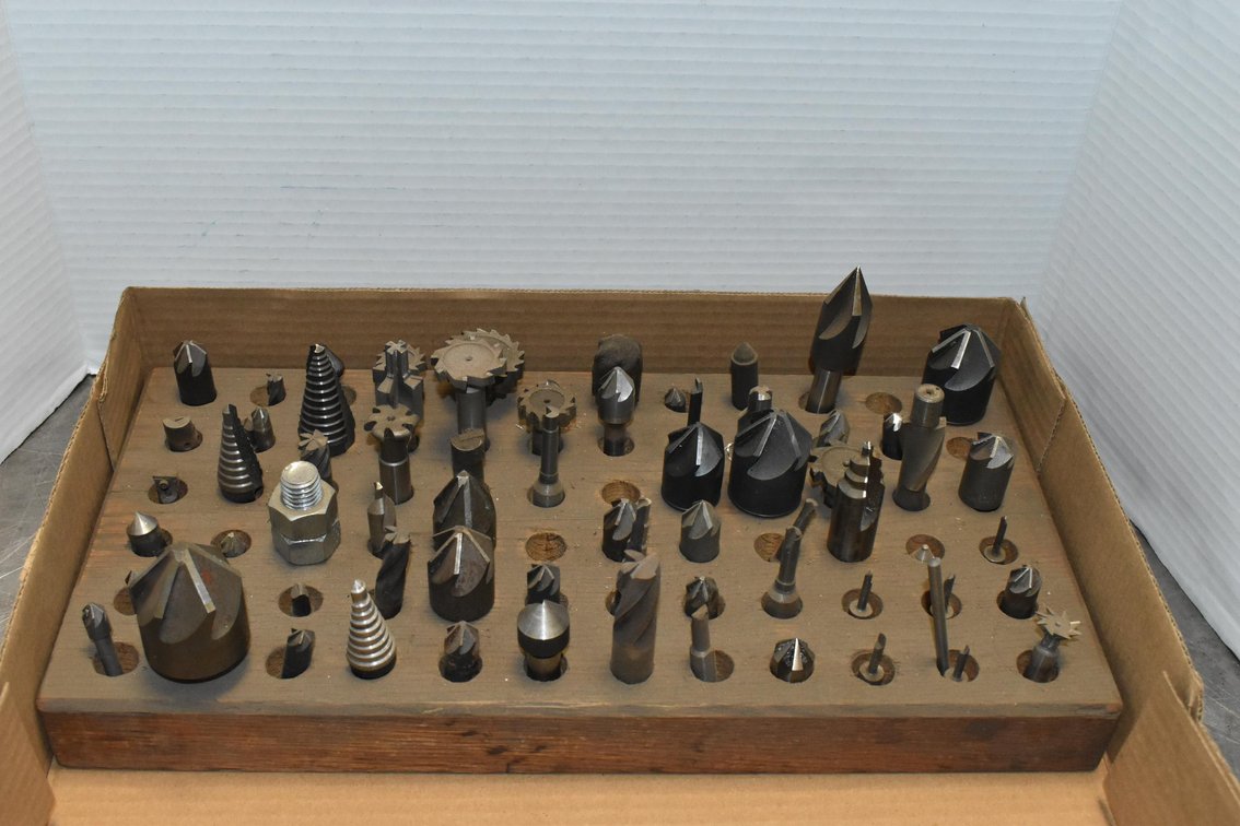 Tooling Bits With Wood Organizer