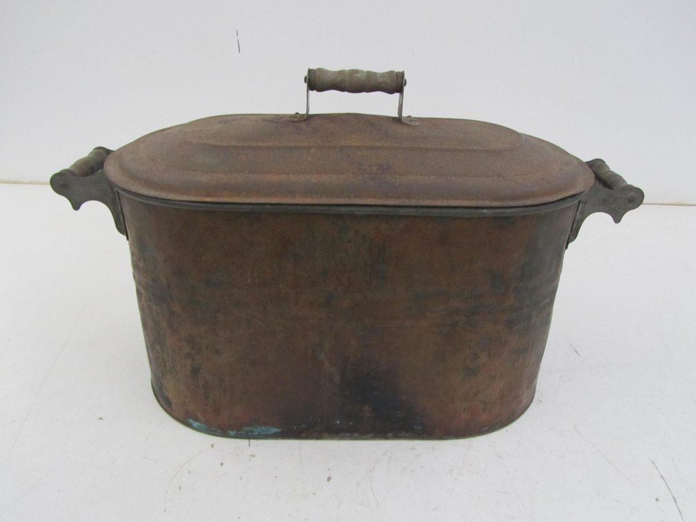 Antique Copper Boiler With Lid