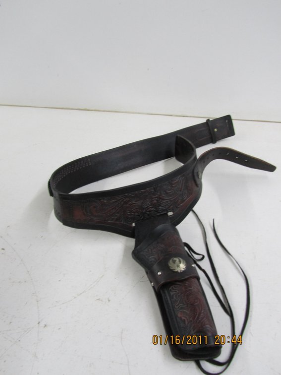 Leather Belt With Holster
