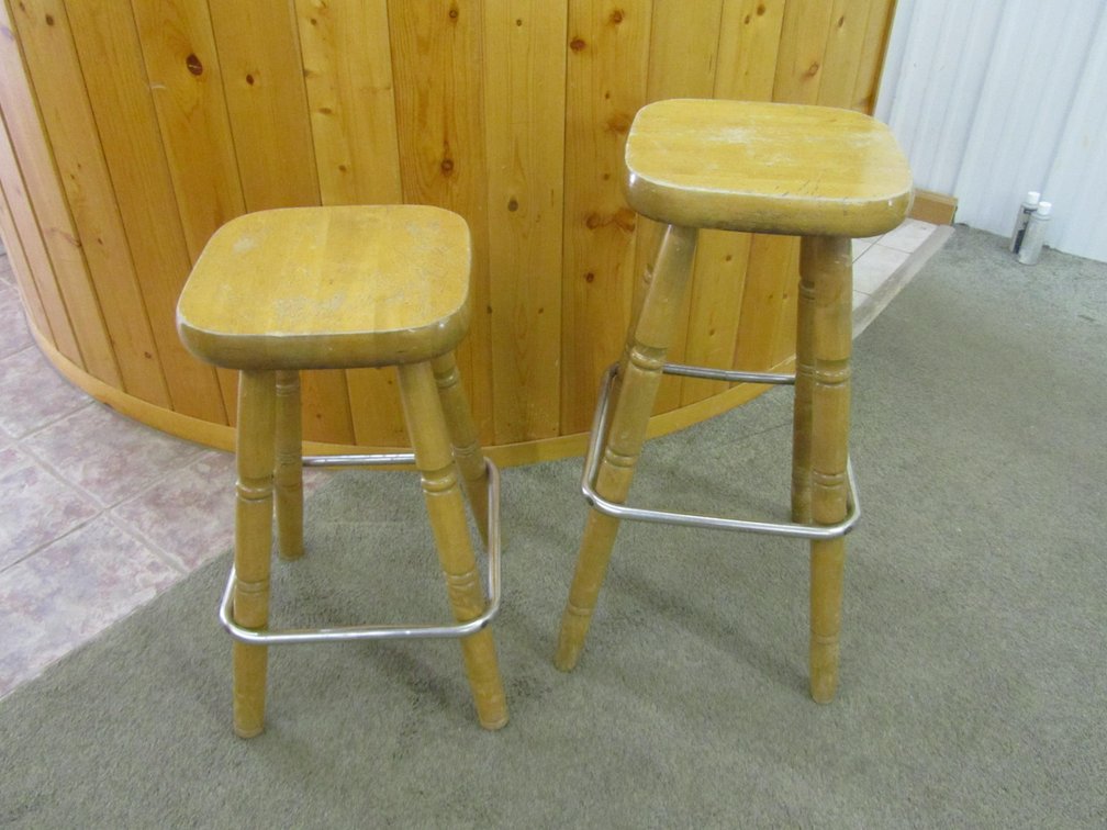 Pair Of Wooden Stools