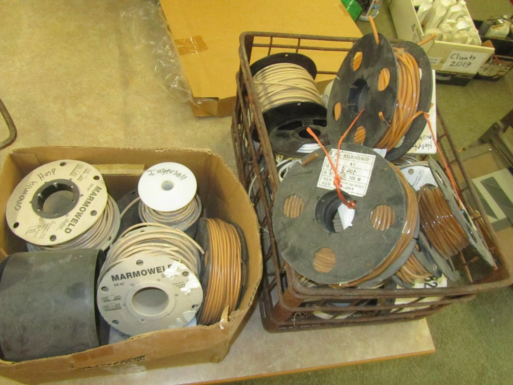 Milk Crate And Box Full Of Assorted  MarmoWeld Heatweld