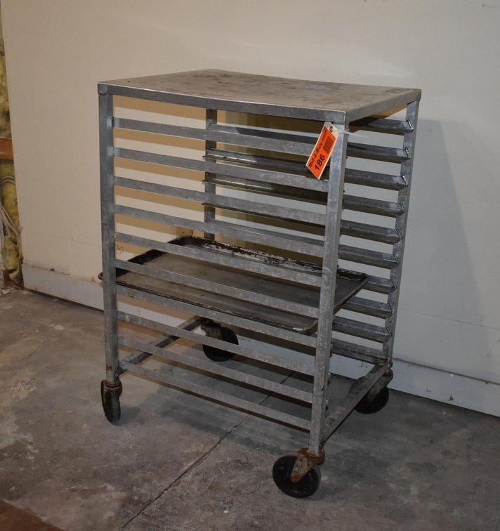 Rolling 10-Slot Sheet Pan Rack