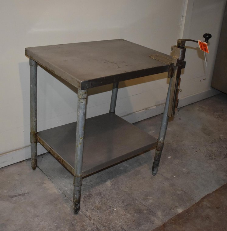 Stainless Steel 2-Tier Table With Can Open
