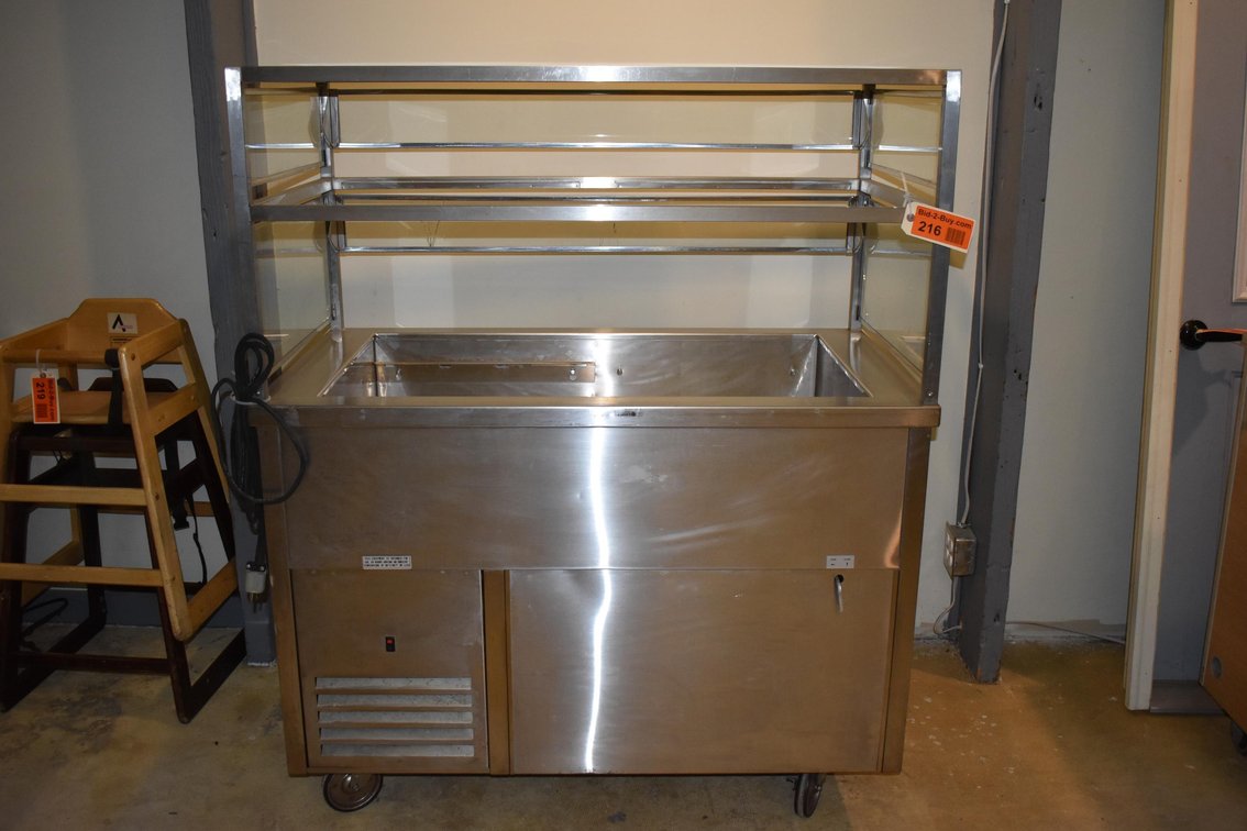 48" Ran Serve Rolling Stainless Steel Self Serve Unit