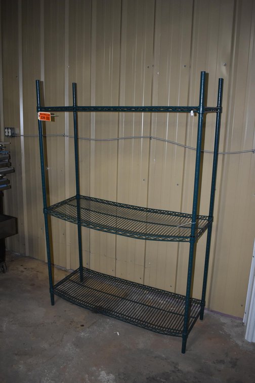 3-Tier 48" Green Coated Shelf