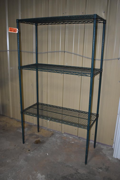3-Tier 42" Green Coated Shelf