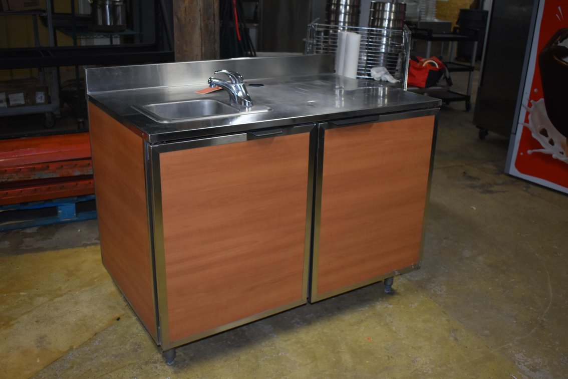 48" Stainless Steel Cabinet With Sink