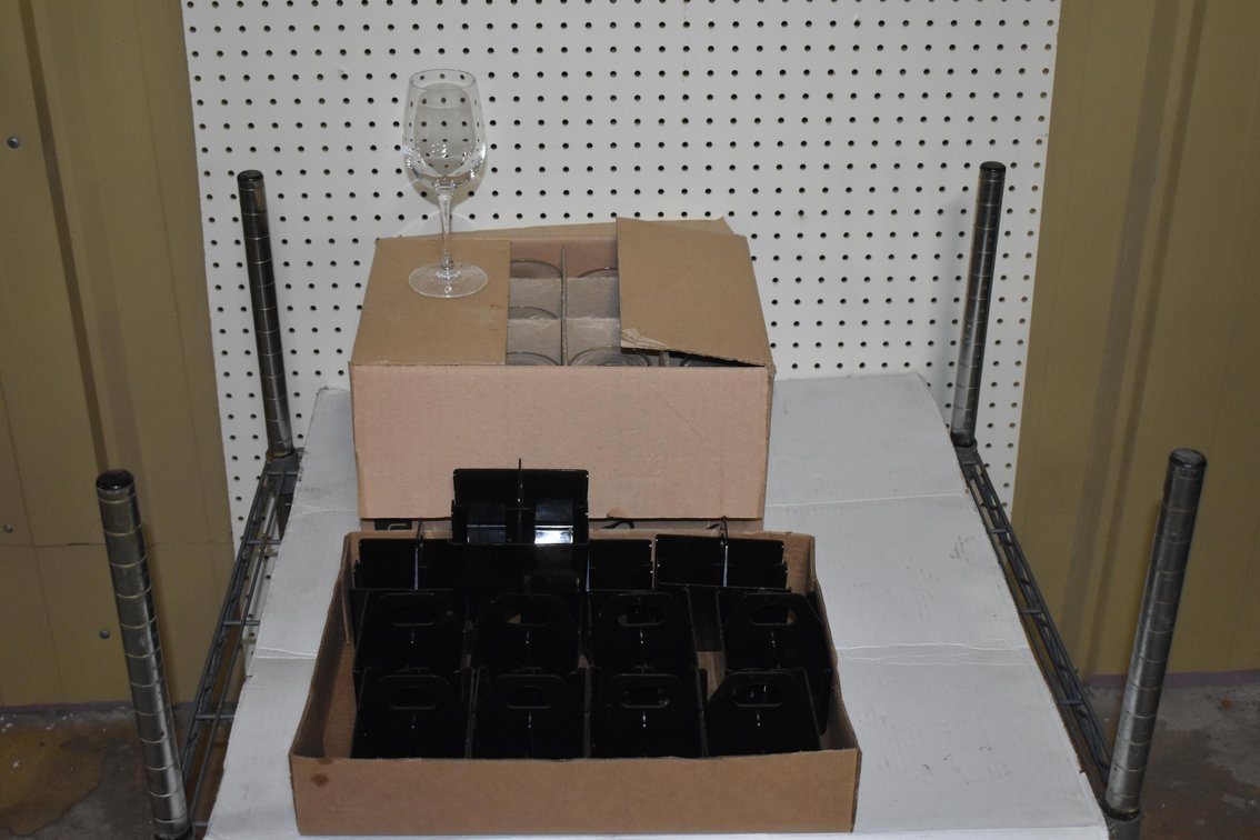 (11) Wine Glasses, (12) Condiment Holders