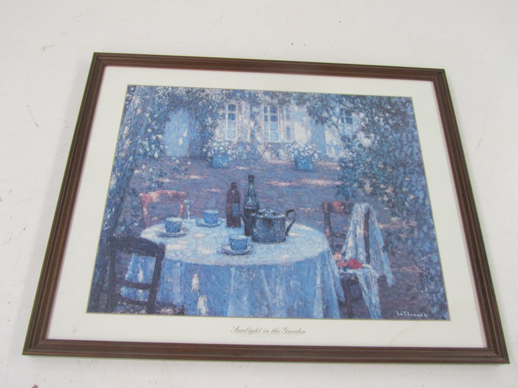 "Sunlight In The Garden" Henri Eugene A.Le Sidaner Print