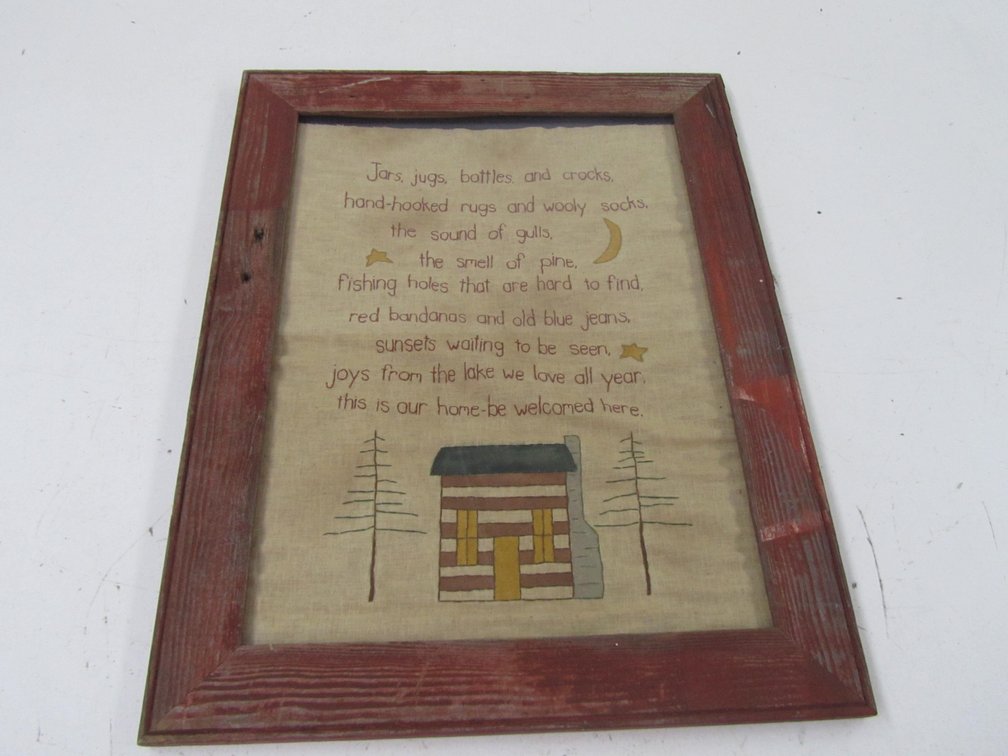 Framed Burlap Art