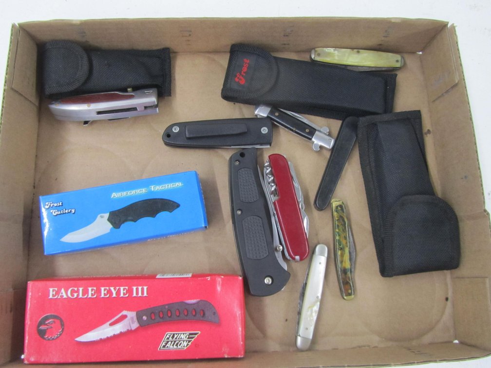 Flat Of Assorted Pocket Knives