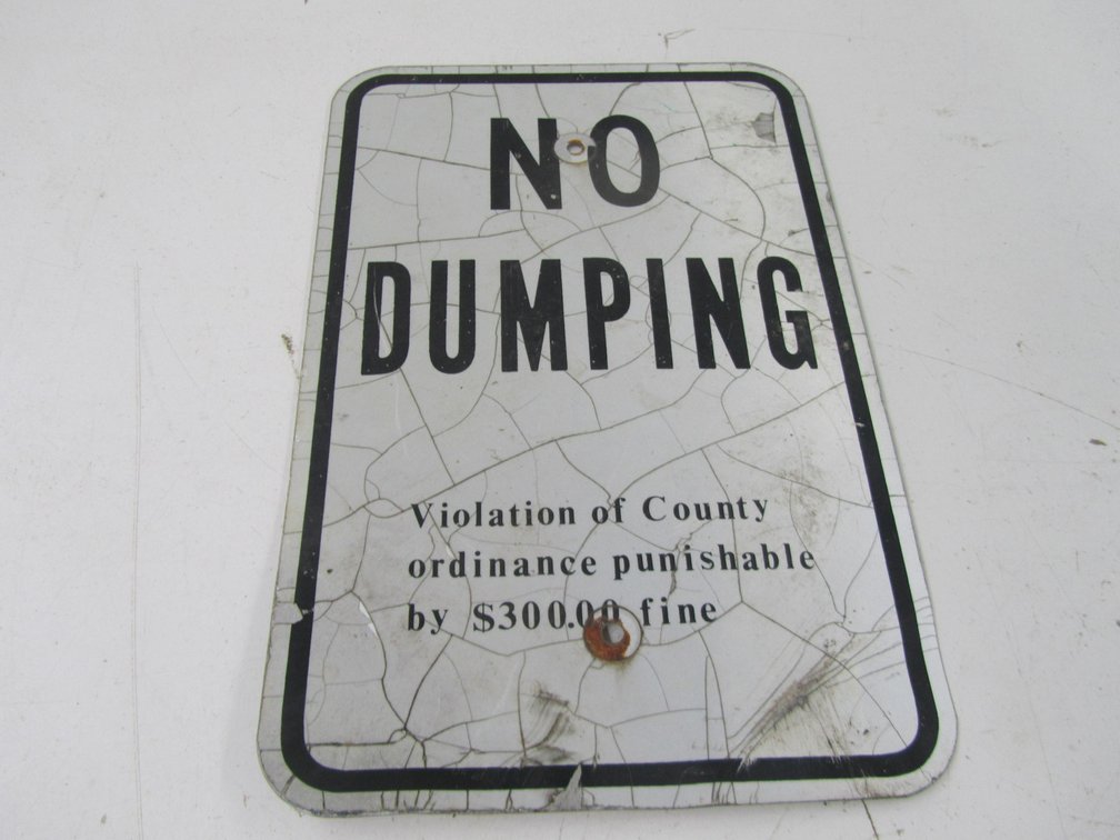 No Dumping Sign