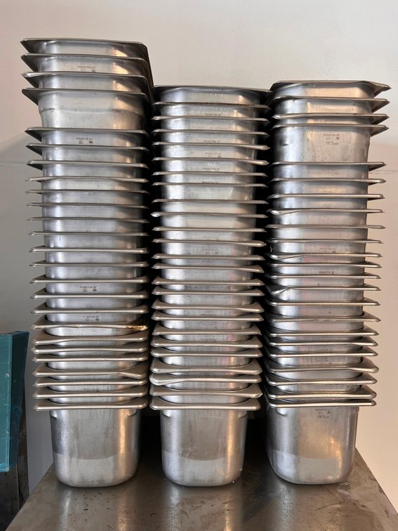 (88) Stainless Steel Steamtable Trays