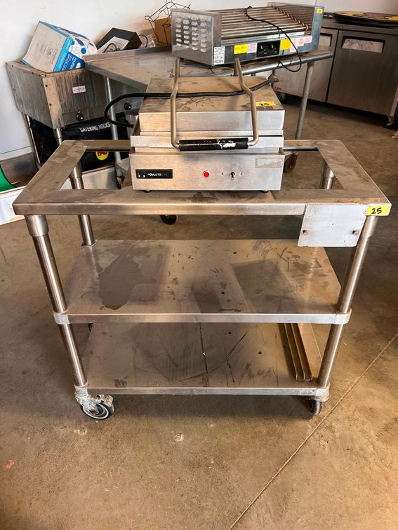 Tortilla Press W/ Stainless Steel Rolling Cart