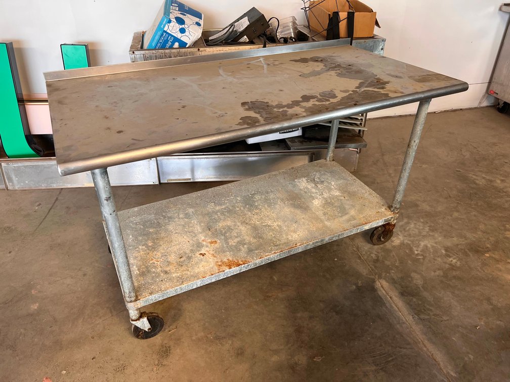 Rolling Stainless Steel Table