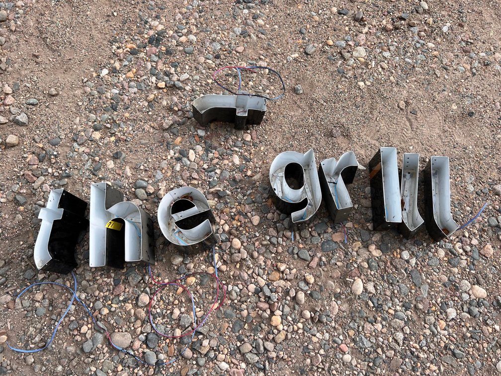 Small The Grill Light Up Sign