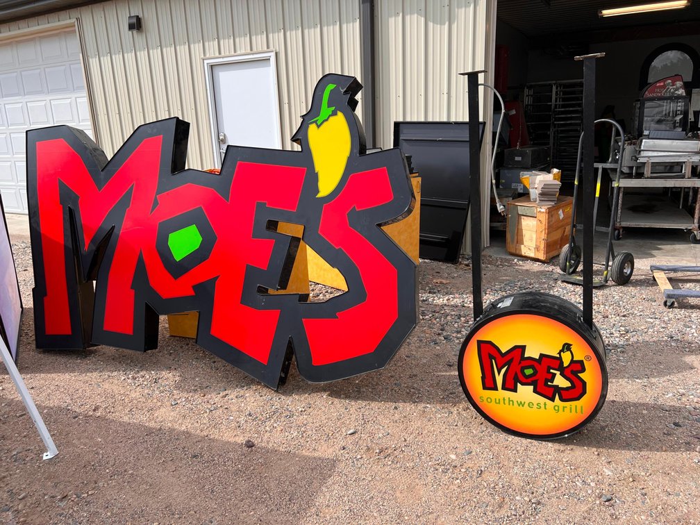 Large Moe's Light Up Sign - Hanging Sign