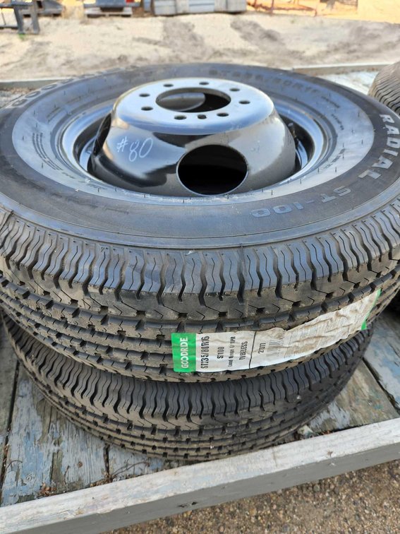 2-235/80R16 10 PLY TIRES ON DUAL RIM 2X THE MONEY 