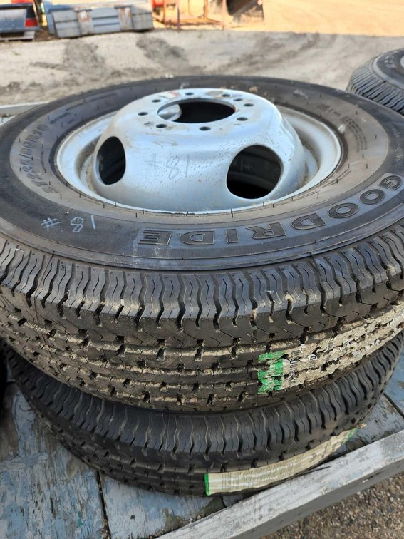 2-235/80R16 10 PLY TIRES ON DUAL RIMS 2X THE MONEY