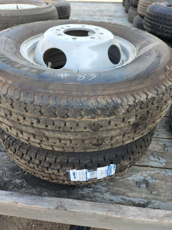 2-235/80R16 10 PLY TIRES ON DUAL RIMS 2X THE MONEY 