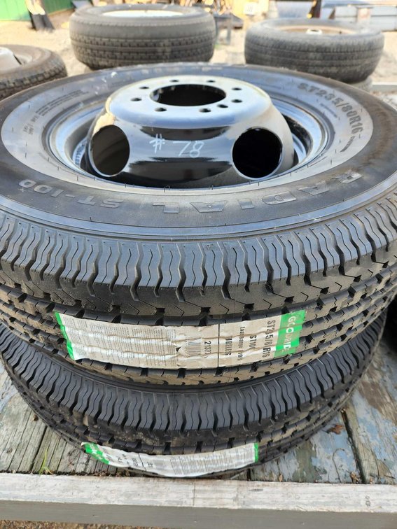 2-235/80R16 10 PLY RADIAL TIRES ON DUAL RIMS 2X THE MONEY