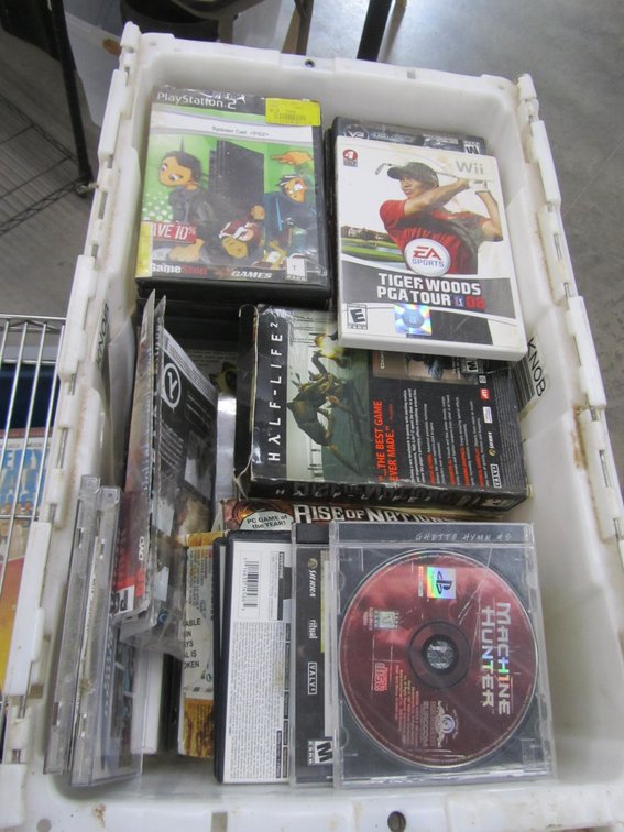 Tub Full Of Assorted Video Games