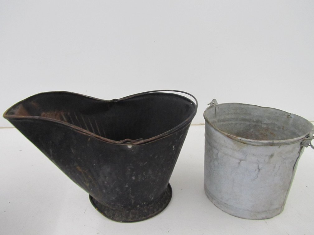 Vintage Metal Ash Bucket