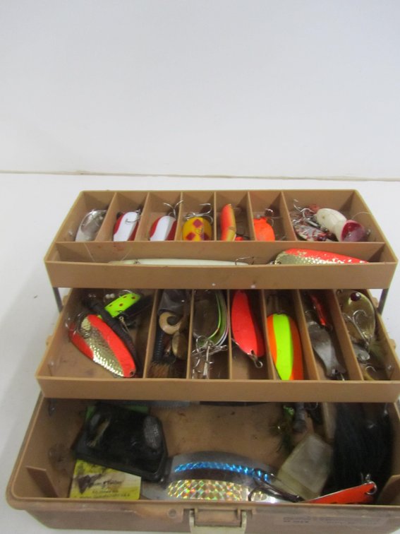 OldPal Woodstream PF 1050 Tackle Box Full Of Assorted Tackle