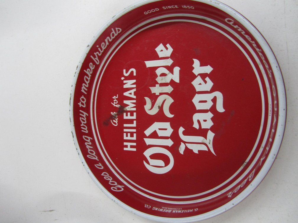 Heileman's Old Style Lager Metal Beer Tray
