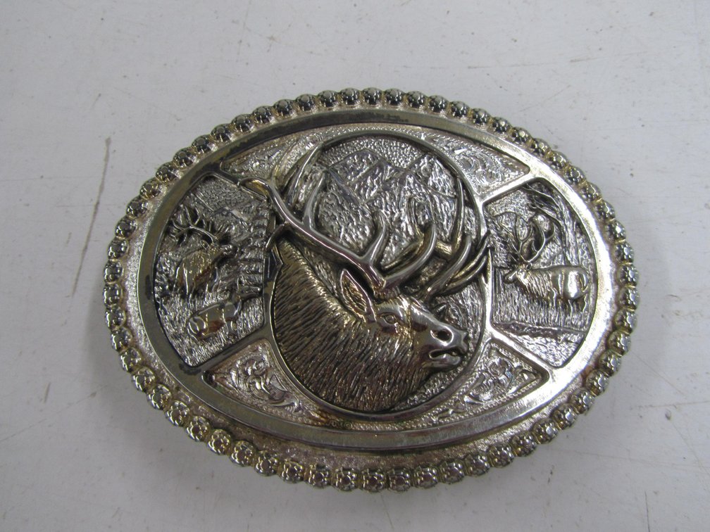 Metal Elk Belt Buckle