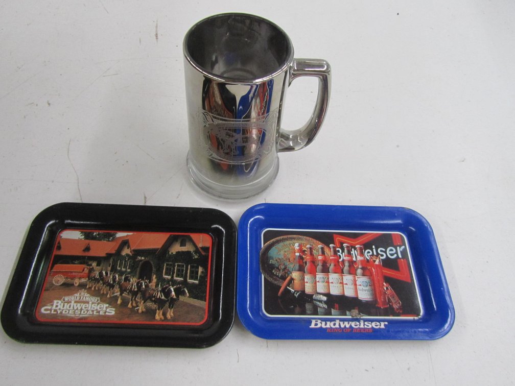 (2) 6.5" x 4.5" Budweiser Trays