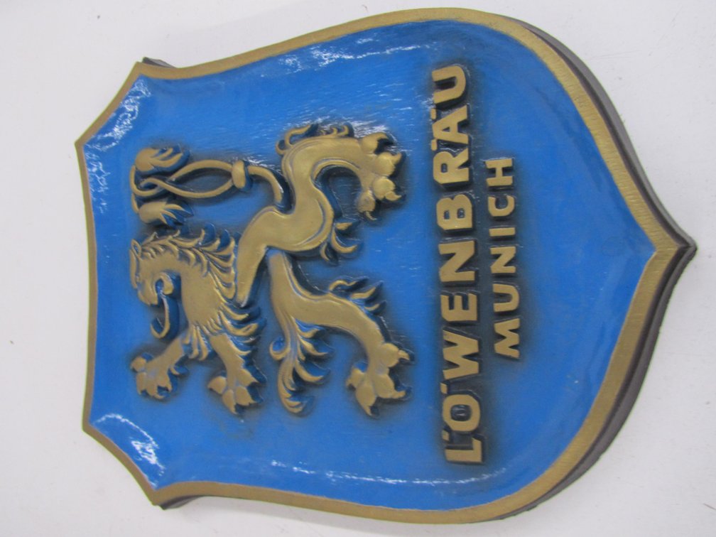 Plastic Lowenbrau Beer Sign