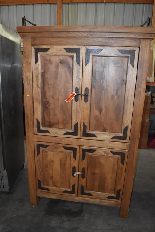 Wood 4 Door Entertainment Center