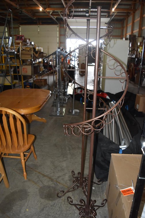 (2) Metal Spiral Clothes Racks