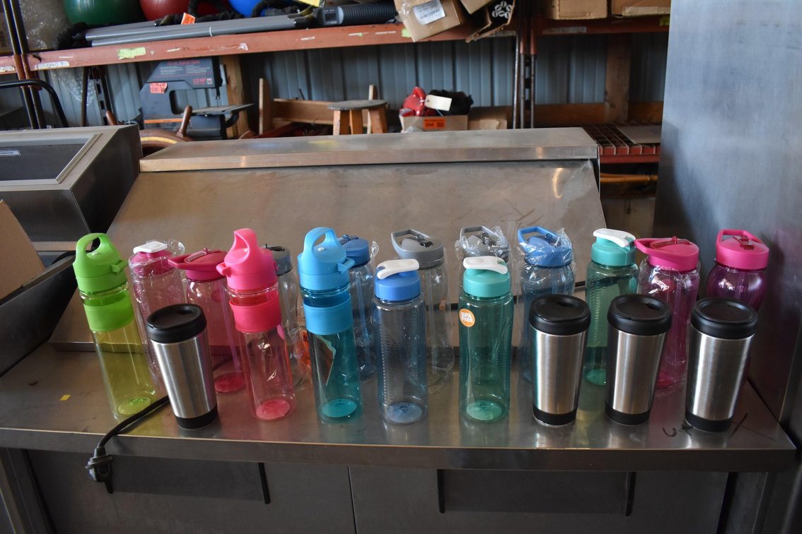 (18) Water Bottles and Mugs