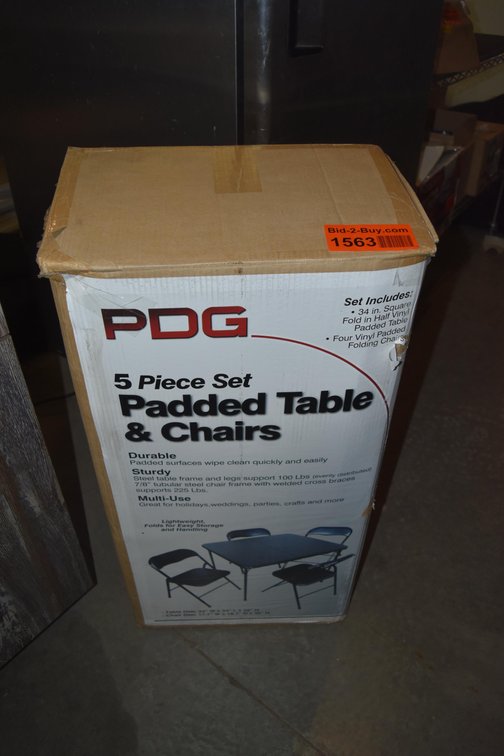 PDG 5 Piece Set Padded Table + Chairs