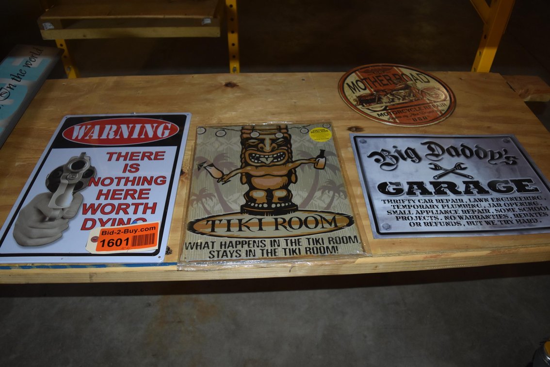 (4) Assorted Metal Signs
