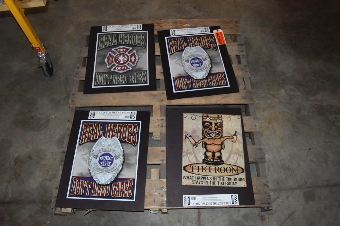 (4) Assorted Metal Signs