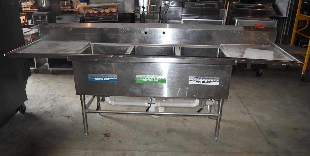 Eagle S5 3-Basin Sink W/ L+R Drainboard