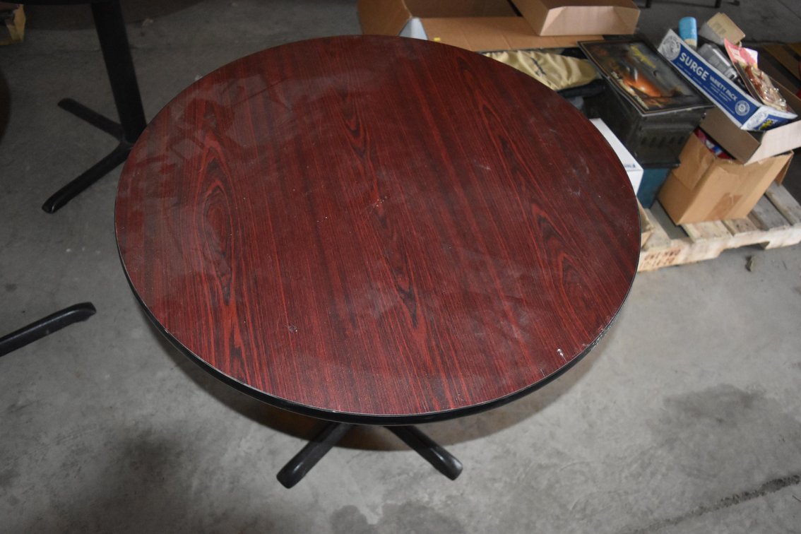 (1) 30" Round Wood Table, 31"T