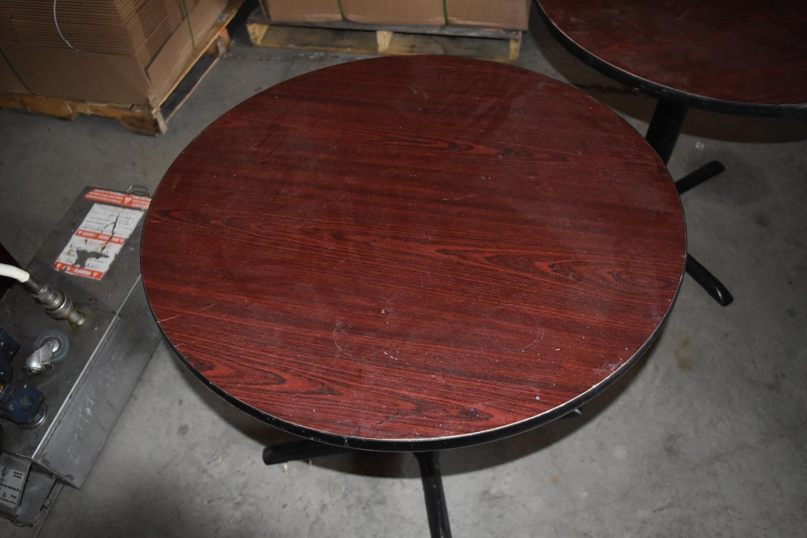 (1) 30" Round Wood Table, 31"T