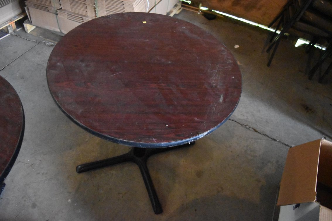 (1) 30" Round Wood Table, 31"T