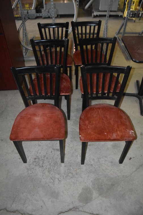 (6) Metal and Wood Chairs