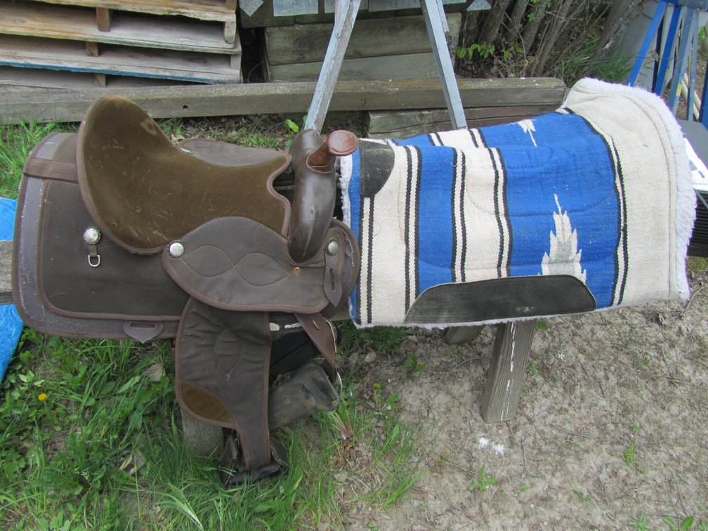 Leather Saddle King Saddle With Saddle Blanket
