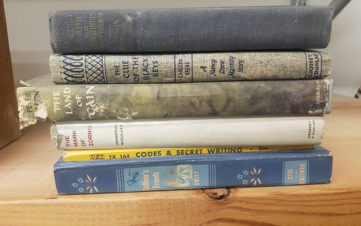 Vintage books/ wooden box