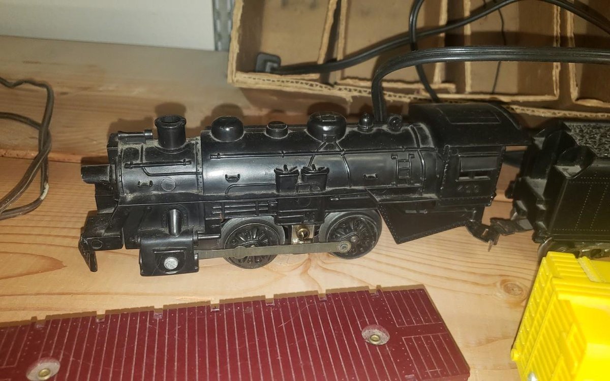 Electric train in box